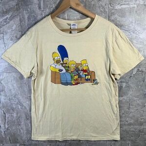 Vintage The Simpsons Embroidered T-Shirt Mens Large Cartoon TV Show Homer Bart
